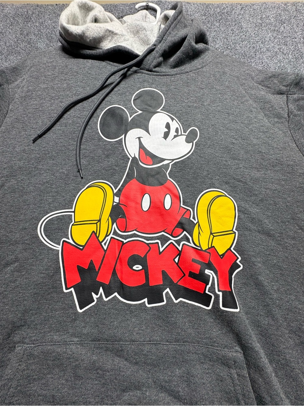 Mickey Graphic Hoodie Sweatshirt - Dark Gray - size XL - new with tag